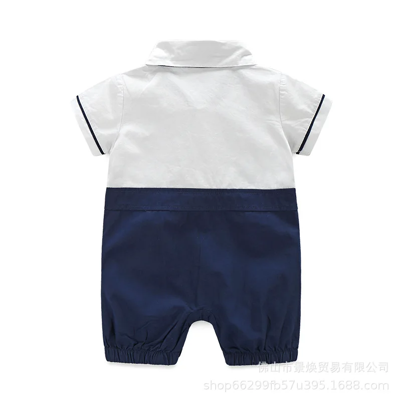 Одежда для малышей Летние Короткие хлопковые ползунки мальчиков Модный дизайн