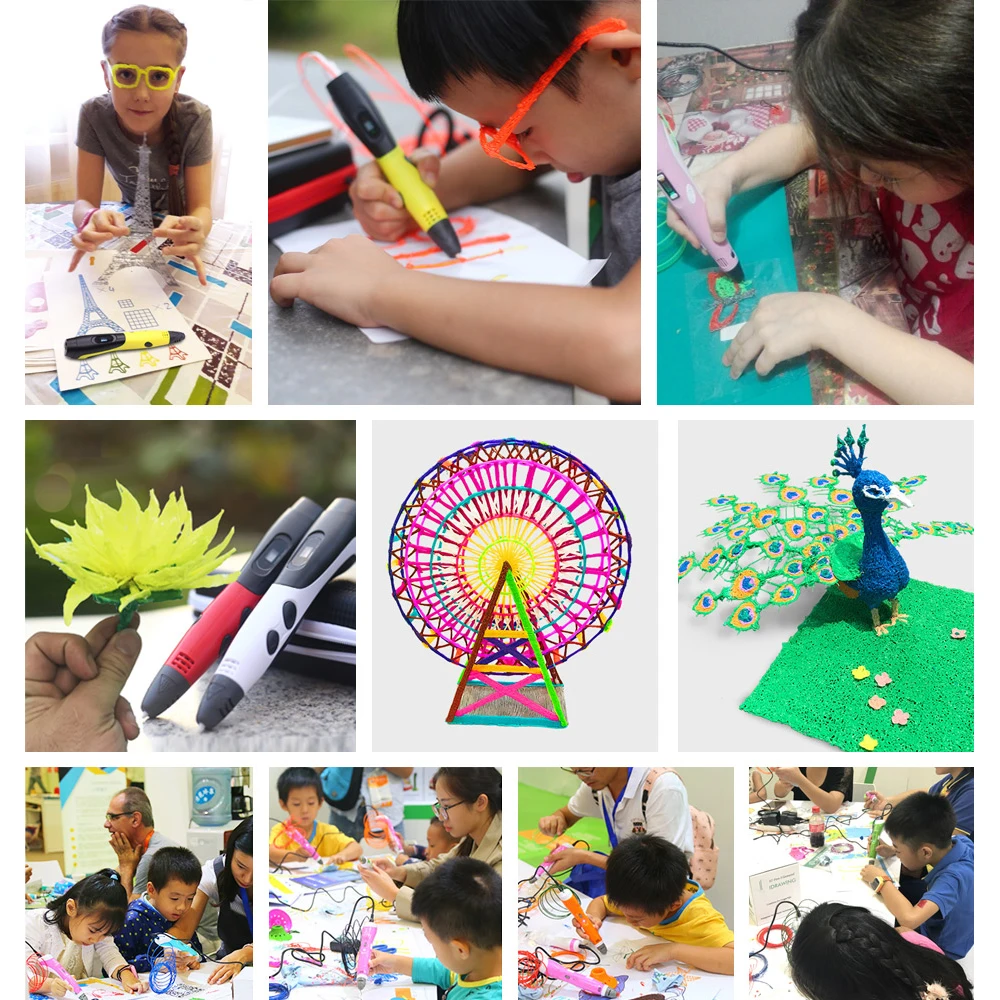 

3D Pen DIY Pen Drawing Pens With 12 Colors 36 Meters PLA Filament Printing Pen, Best for Children's Birthday and Christmas Gifts
