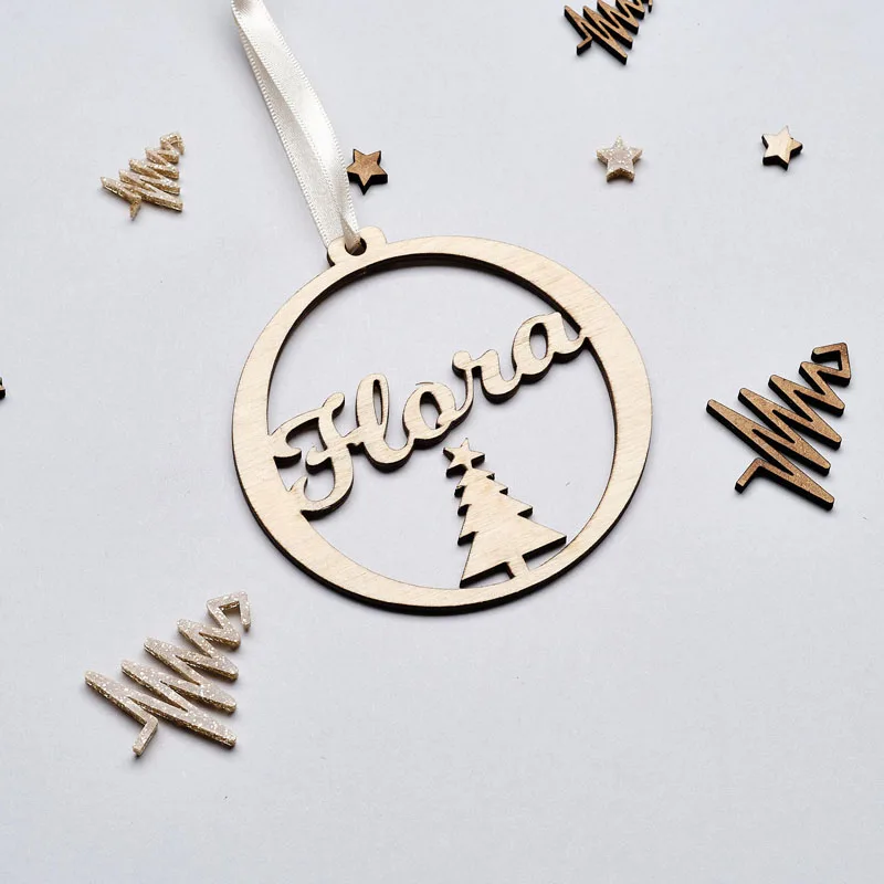 Деревянные рождественские украшения на заказ деревянные персонализированные
