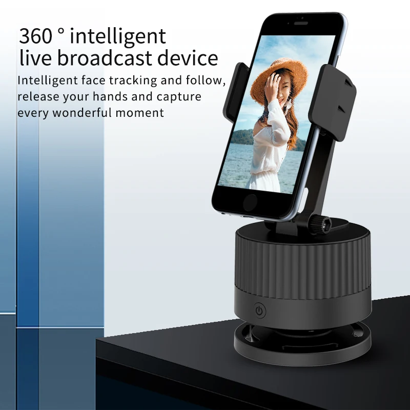 

Portable Smart PTZ Holder For Smartphone 360°Rotation Face Recognition Tracking Smart Camera Phone Mount Tripod Selfie Heads