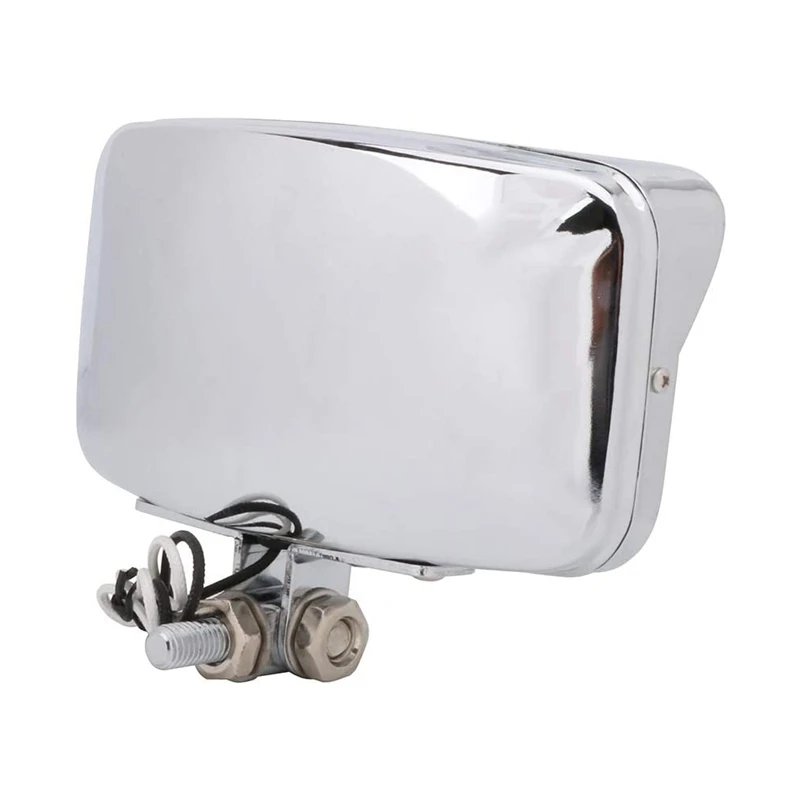 

Vintage Motorcycle Square Headlight Cafe Racer Amber Lamp Head Light Universal for Honda Cruiser Bobber Chopper Silver