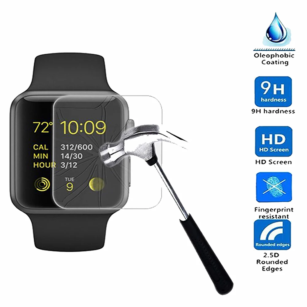 Full Screen Saver Tempered Glass for Apple Watch 38mm 42mm 40mm 44mm Glass Screen Protector For Iwatch Series 4 3 2 1