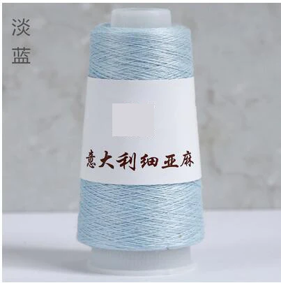 light blue 100 г/лот итальянская тонкая пряжа рами рами летняя ручная вязка нитки для вязания - Цвет: light blue