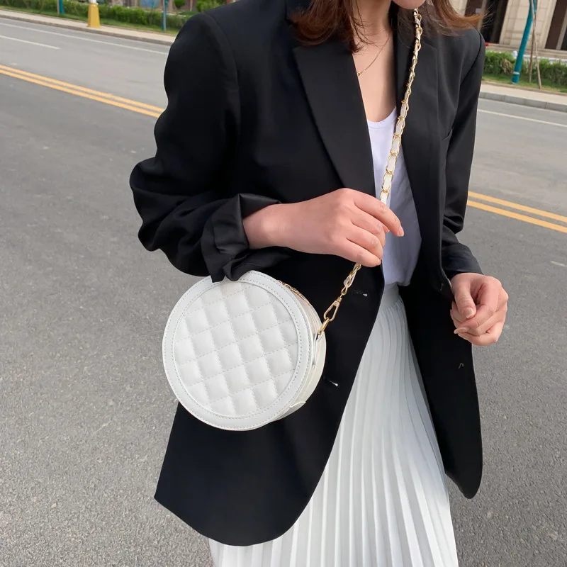 Сумка-мессенджер Женская маленькая круглая сумочка из сетки со стразами лето 2020 |