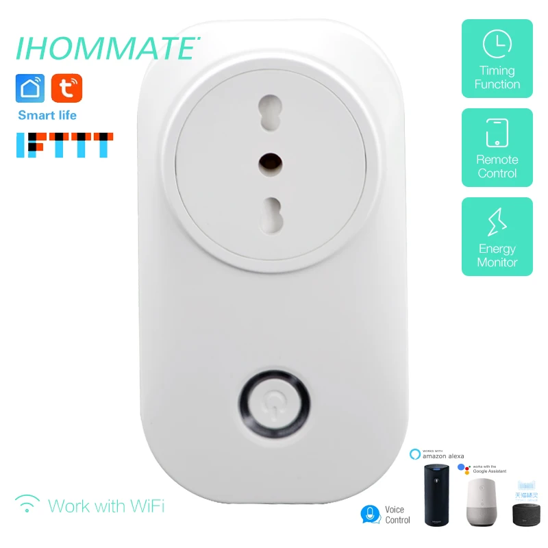 16A Италия Чили wifi Smart IT CL разъем питания монитор умная розетка голосовое
