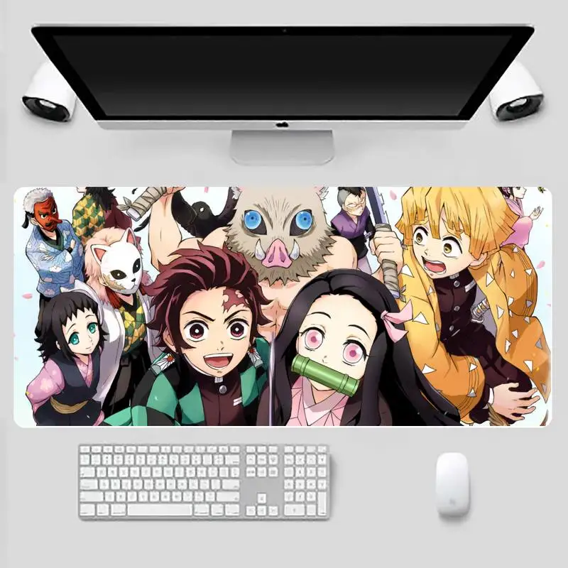 

Demon Slayer Anime Gaming Player desk laptop Rubber Table Protect Game Office Work Mouse Mat pad X XL Non-slip Laptop Cushion