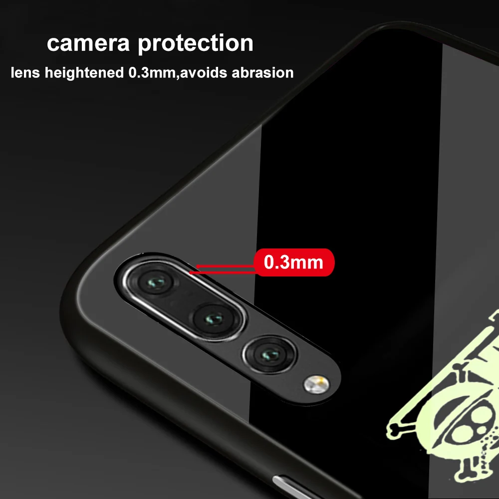 Чехол ciciber для телефонов Huawei P30 P20 Mate 20 Pro Lite и Honor 10 из закаленного светящегося стекла One Piece Luffy.