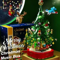 sembo blocks christmas tree reindeer house model sets building bricks toy father city winter brickheadz santa claus elk new year