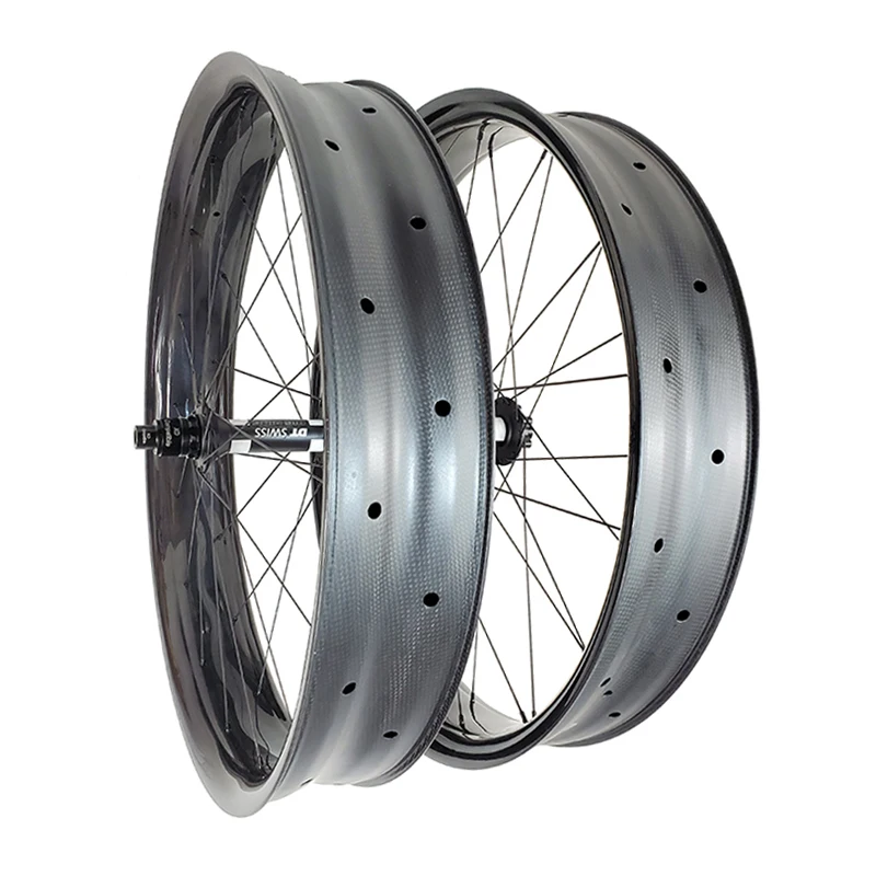 

LIENGU 26er Fat Snow Sand Bike Carbon Wheels 100mm Wide 25mm Deep Tubeless Bicycle Wheelset DT 350 Big Ride 15x150mm 12x197mm