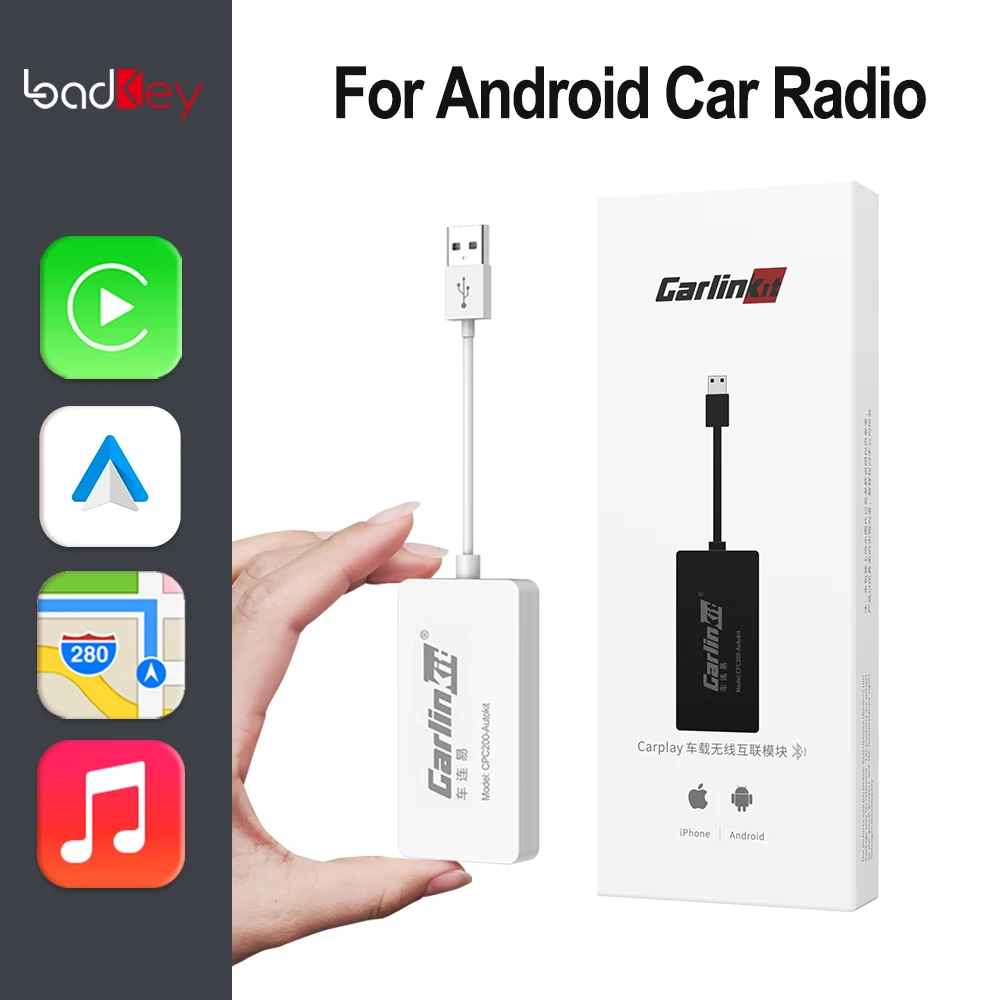 Carlinkit Wireless Apple CarPlay Android Auto Dongle Adaptador de coche Airplay Carplay2air para la pantalla de Android del mercado de accesorios 4,4 arriba