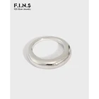Женское кольцо из стерлингового серебра 925 пробы, минималистичное геометрическое круглое кольцо с гладкой дугой, украшение для украшения, 925