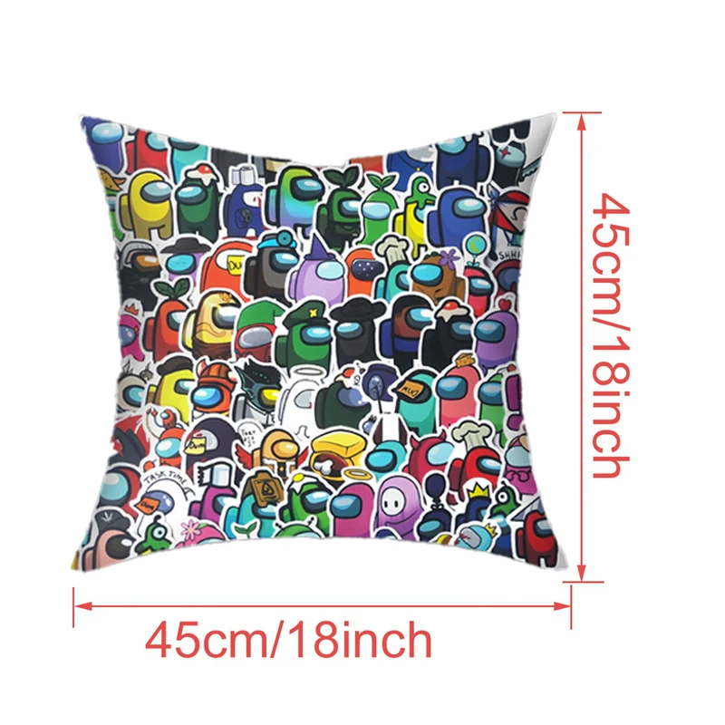 

45*45 Home Decorative Throw Pillow Cushion Covers Among Us Pillowcase Cushions for Sofa Polyester Pillowcover cuscini decorative