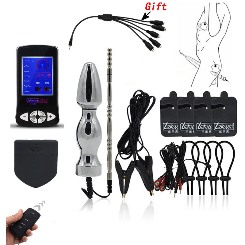 Электрошок анальный штекер пенис Кольца для пениса массажная подушка зажимы