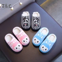 2022 new style childrens slippers cotton winter boys girls antiskid indoor thermal insulation kids slippers 2 10 years old