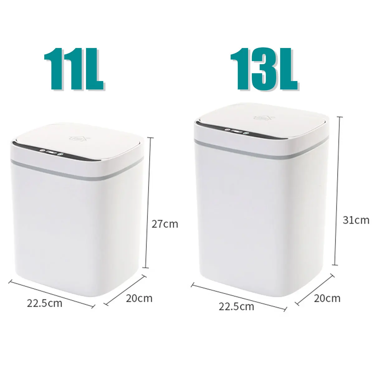 

11/13L LED Light Intelligent Automatic Touchless Trash Can Smart Infrared Motion Sensor Rubbish Waste Bin Kitchen Garbage Bins