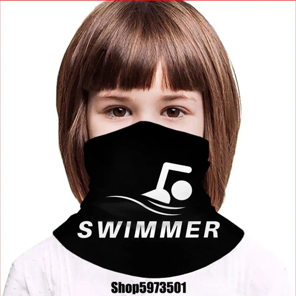 Swimmer Gifts For Swimming Coaches Or Fans Who Love To Swim bandanas bandana scarf DIY Scrunchies Hairband facemasks Windproof |