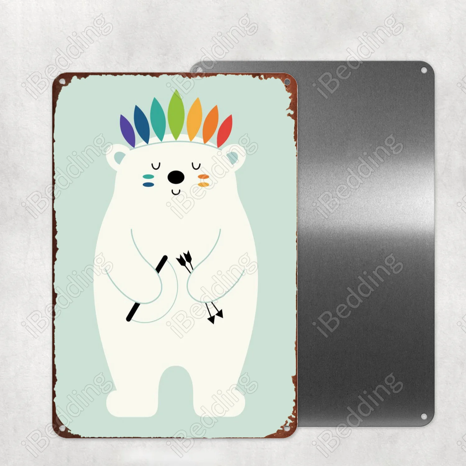 

Декоративная металлическая плита Be Brave с железная живопись, 20x30 см