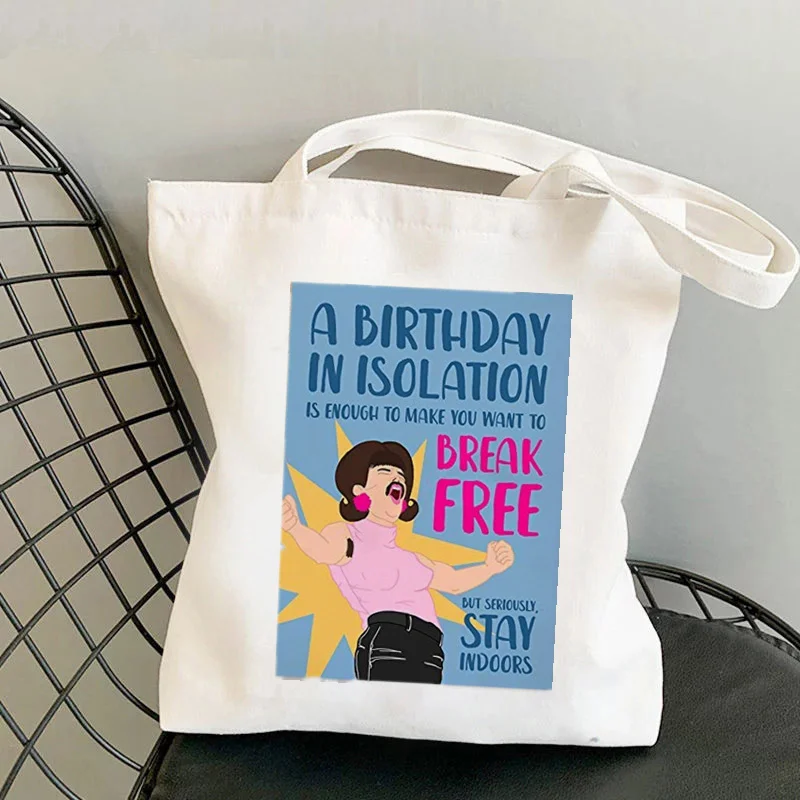 

2021 Shopper Freddie Break Free Printed Tote Bag women Harajuku shopper handbag girl Shoulder shopping bag Lady Canvas Bag