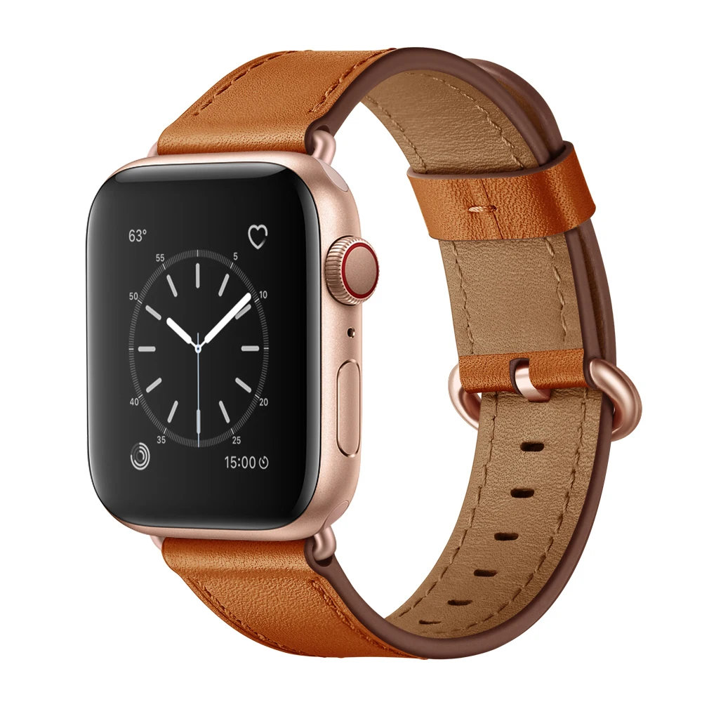 Кожаный ремешок для Apple Watch для iwatch 38 мм 42 мм ремешок 40 мм 44 мм петля серии 5 4 3 2 1