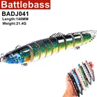 Приманка рыболовная для окуня, сегментная Реалистичная искусственная приманка с несколькими тройными крючками, жесткая рыболовная приманка