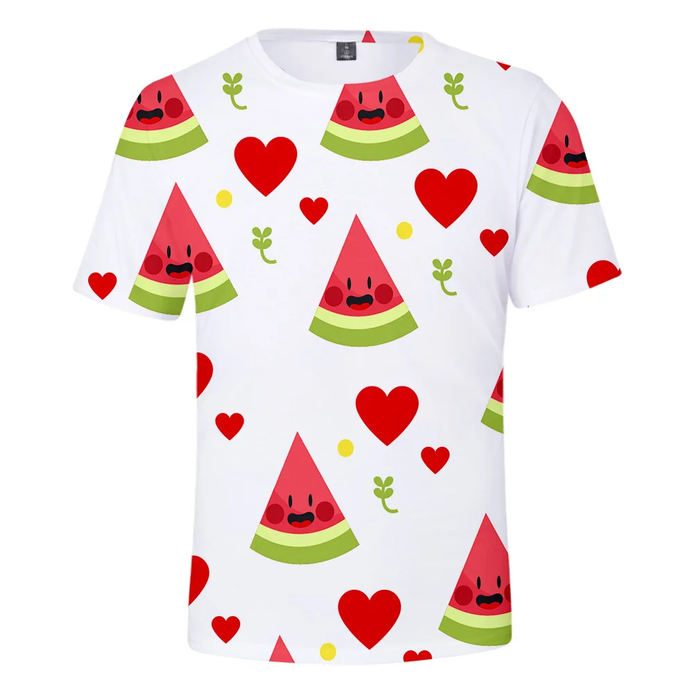 Летние новые продукты фрукты 3D цифровая цветная печать Досуг взрослый короткий