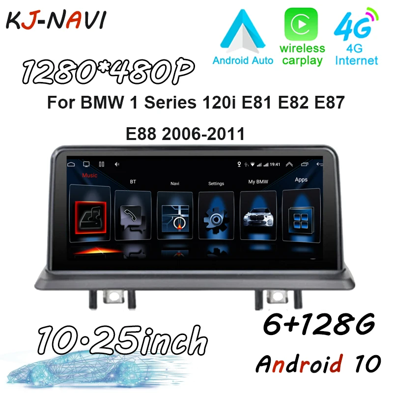 

10.25 " GPS Navigation For BMW 1 Series 120i E81 E82 E87 E88 2006-2011 CARPLAY 6+128GB Android 10 Car Player Radio Stereo