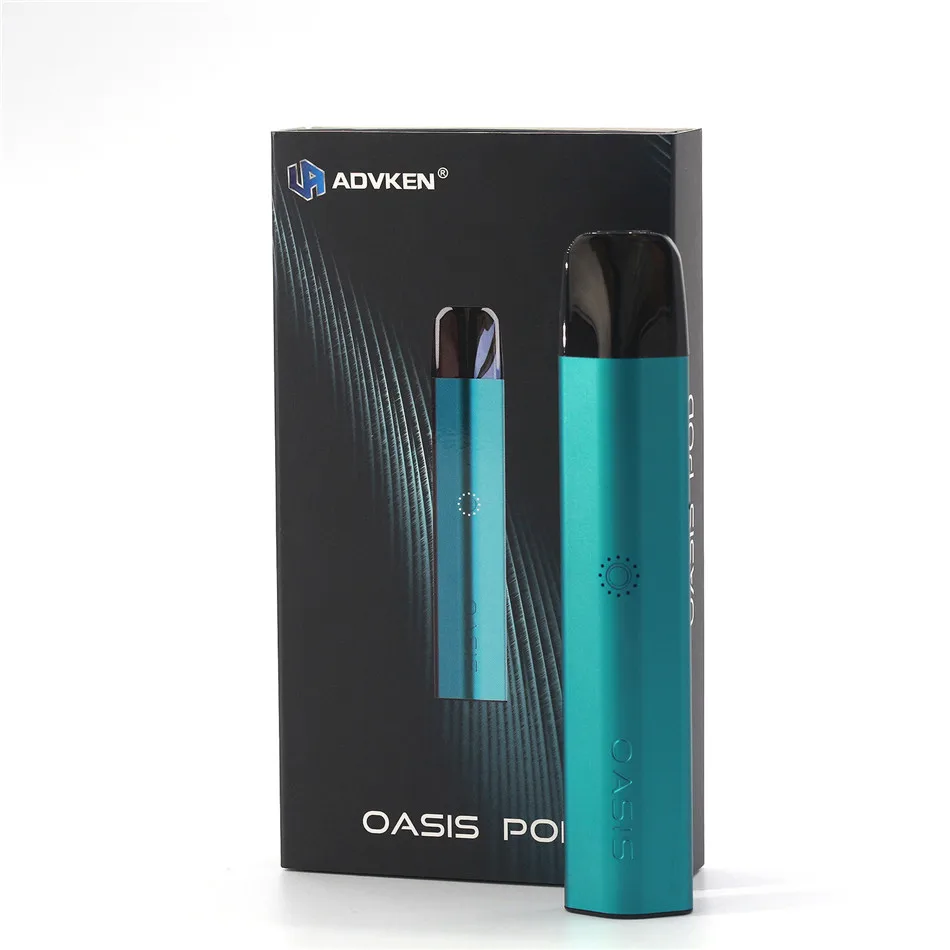 

ADVKEN Oasis Pod Starter Kit vape pen with 2ml Capacity 1.2ohm Coil atomizer and 360mAh battery Open type oiler Vaper Kit