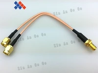 rp sma female to y type 2x sma male splitter combiner cable pigtail rg316 one sma point 2 sma connector