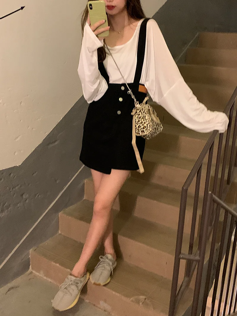 Костюм из двух предметов для девочек модный топ с открытыми плечами и длинным