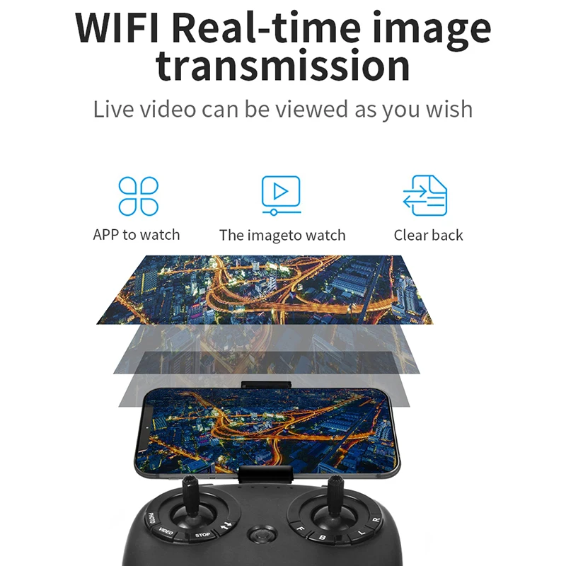 

Drone 4k Profesional with Camera WIFI FPV RC Quadcopter Drones Aerial Photography Ultra-Long Life Detachable Camera Dron Toy