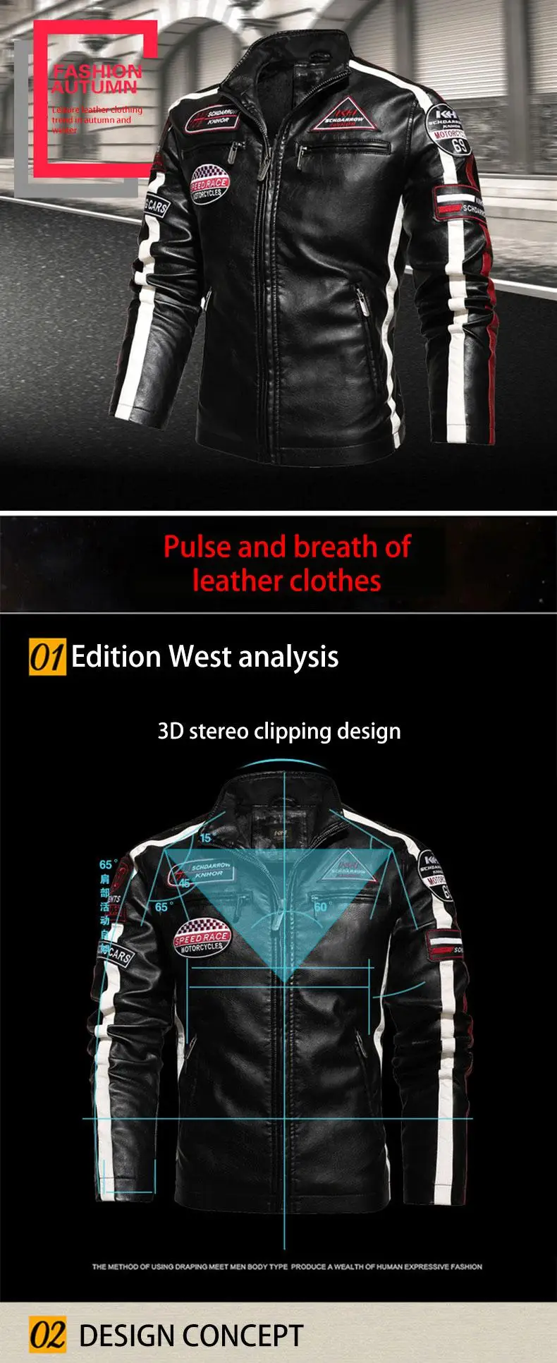 Мужская винтажная мотоциклетная куртка новая Байкерская кожаная куртка-бомбер с