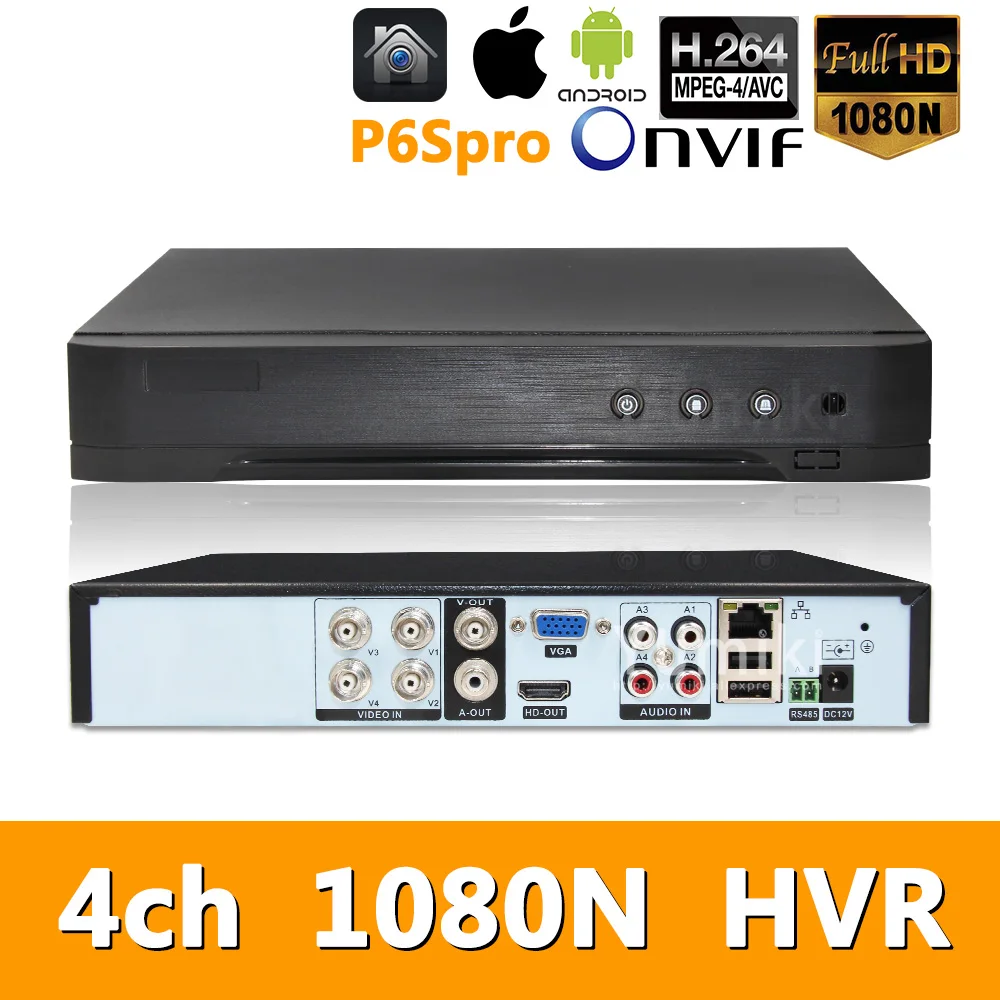 Камера видеонаблюдения 4 канала * 1080N AHD HVR 5 в 1 гибридный видеорегистратор для
