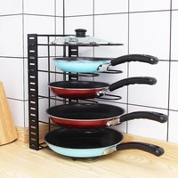 pan storage holder cabinet pot lid rack adjustable cookware storage rack cutting board organizer shelf kitchen accessories