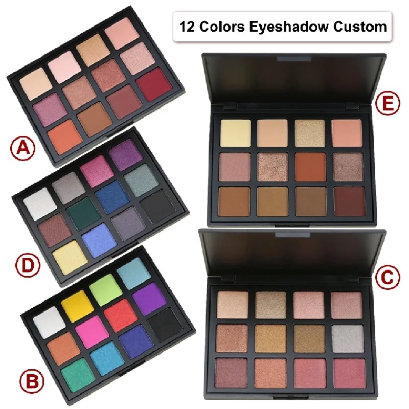 Палитра матовых/мерцающих нюдовых теней для макияжа водостойкие