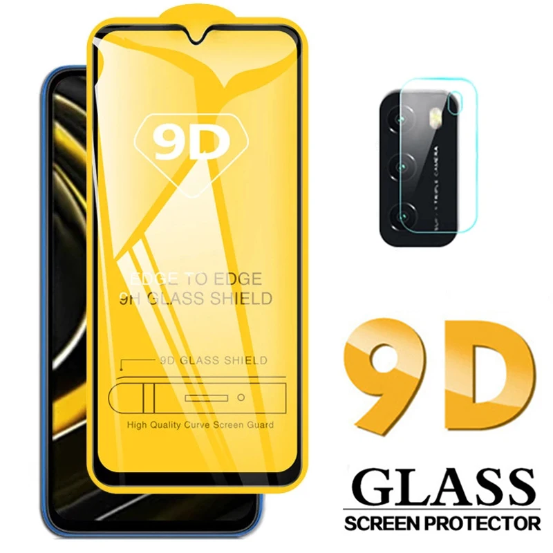 Закаленное стекло 9D для Xiaomi Mi POCO M3 защита экрана со стилусом полное покрытие с