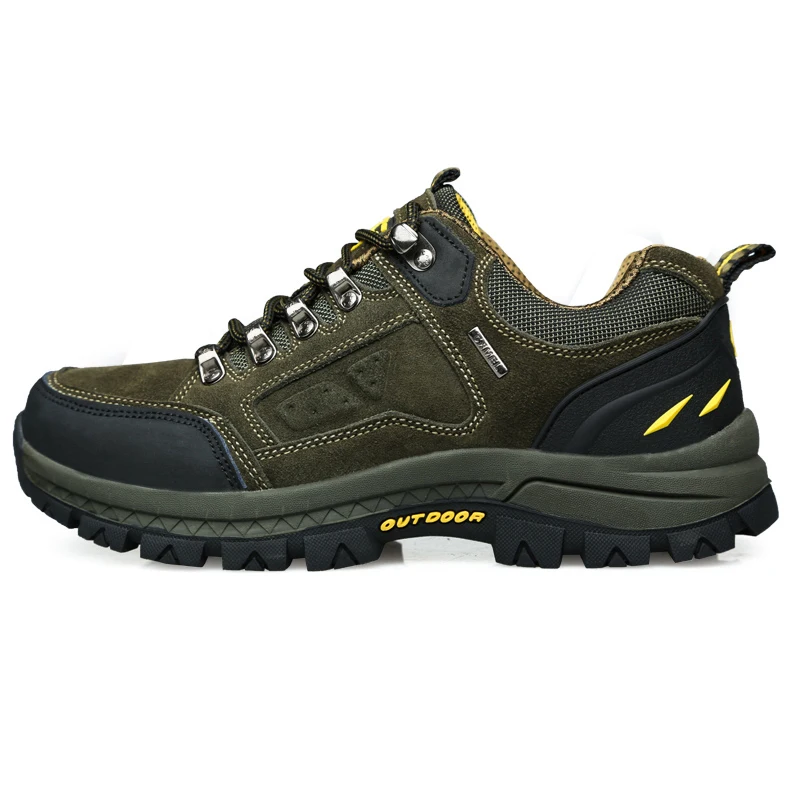 2019 популярные мужские удобные нескользящие походные кроссовки из воловьей кожи