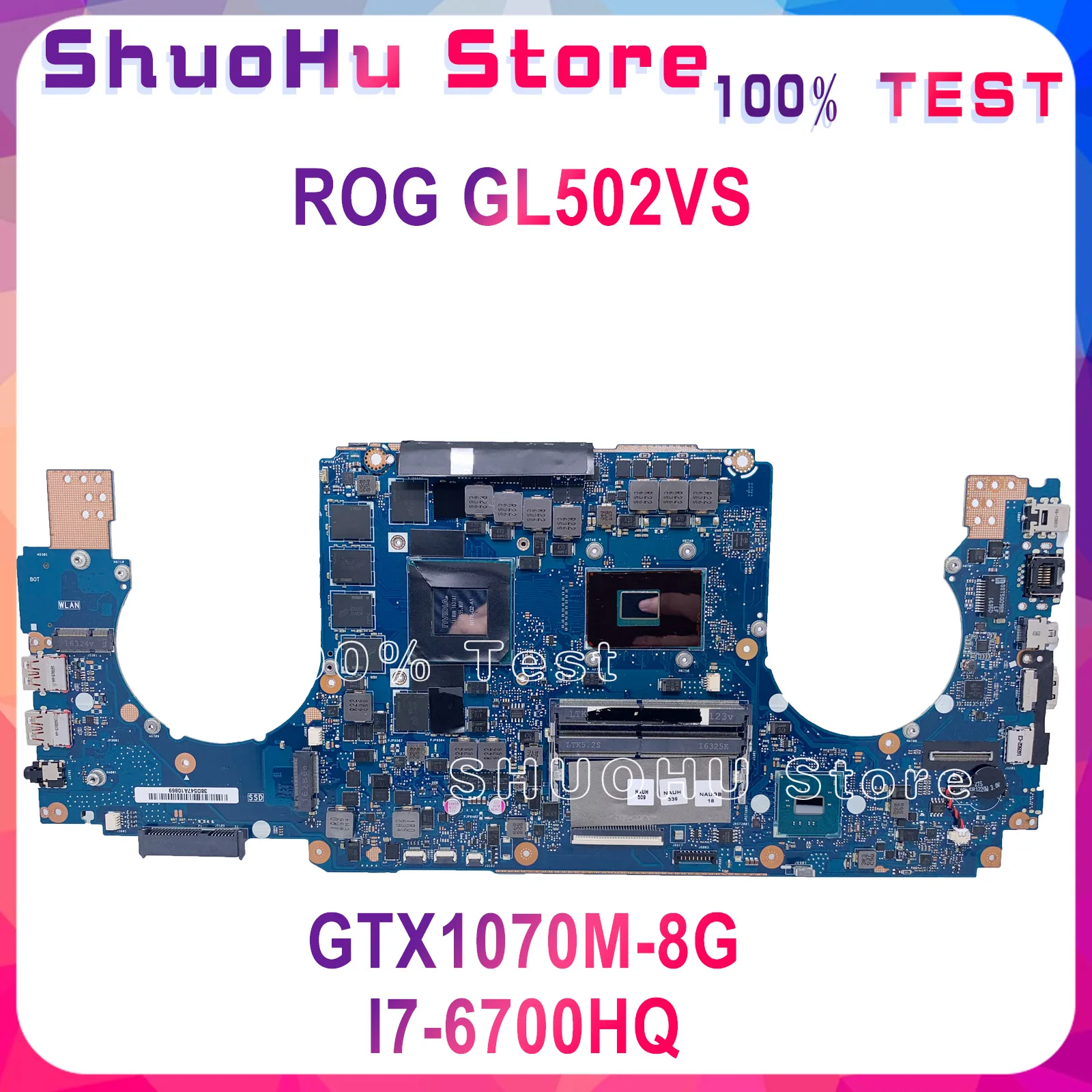 

KEFU ROG GL502VS For ASUS ROG GL502VM GL502VY GL502VSK GL502V Laptop Motherboard Tested 100% Work Original GTX1070-8G I7-6700HQ