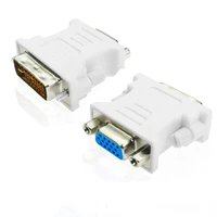 1pcs dvi i 245 dvi to 15 pin vga male to female video converter adapter for pc laptop for graphics cards computer hdtv monitor