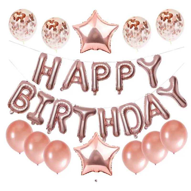 Воздушные шары из фольги с надписью Happy Birthday 16 дюймов 25 шт. | Дом и сад