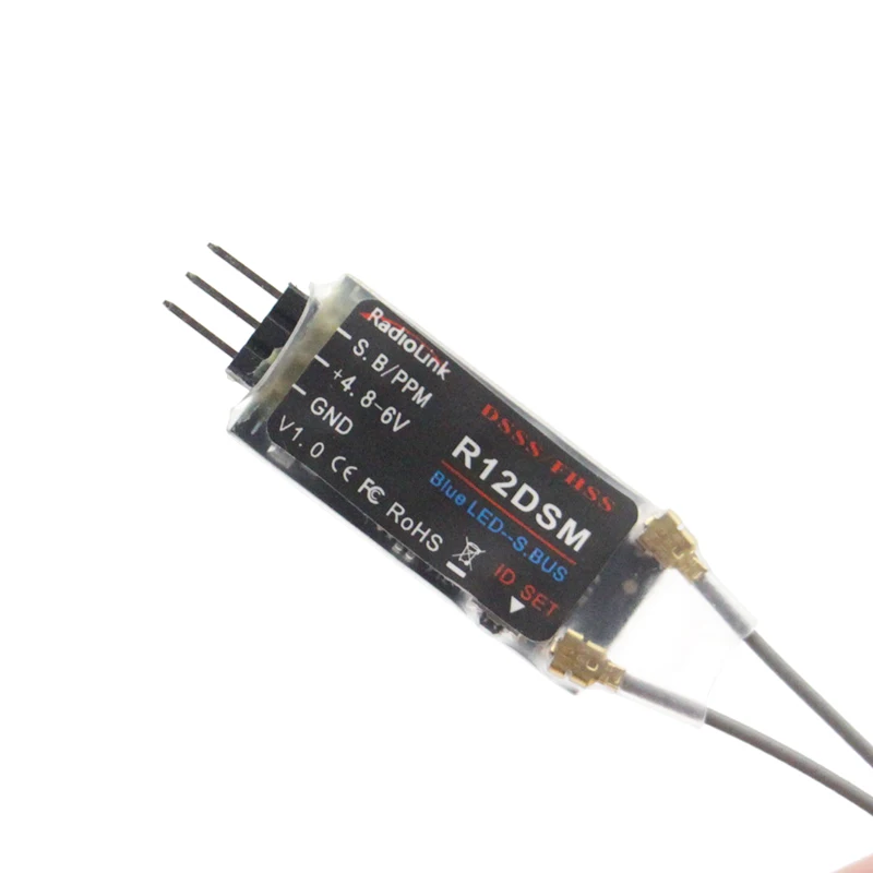 Приемник RadioLink R6DS / R6DSM R9DS R12DS R12DSM 6/10/9/12CH PWM SBUS для удаленного управления самолетами, гоночными дронами и частями DIY.