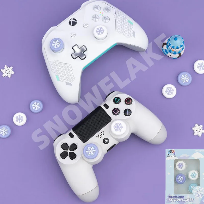 Снежинка Снежный палец ручка Крышка джойстика крышка для Sony Playstation Dualshock 4/3 PS4/PS3/Xbox