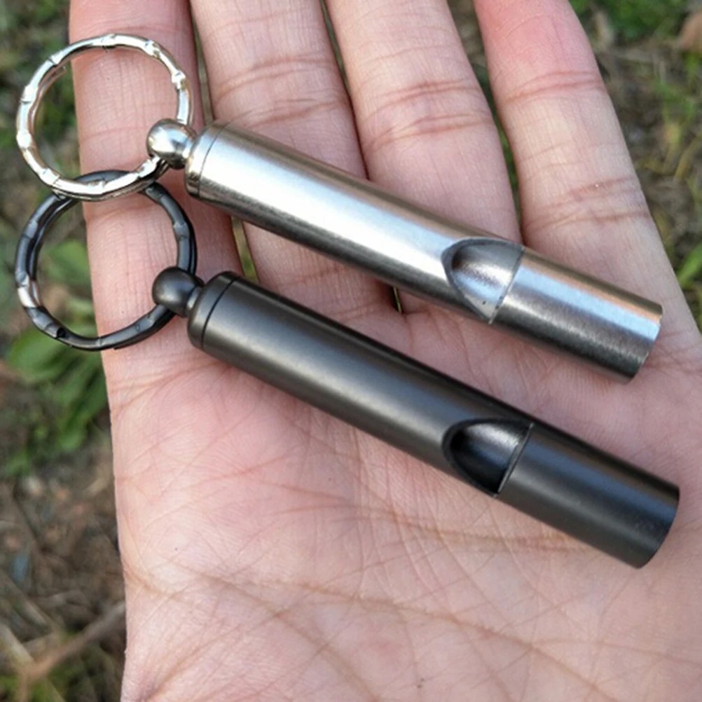 

Stainless Steel Emergency Survival Whistle Keychain for Hiking Camping Outdoor Sports Tools Double Channel Whistle