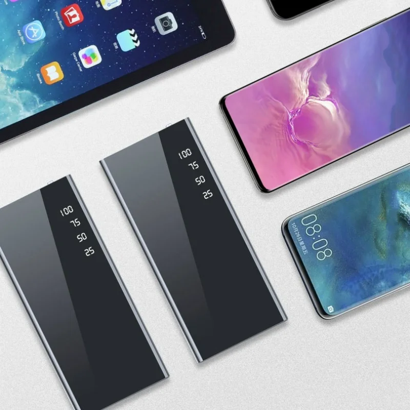 Внешний аккумулятор 2 USB-порта 30000 мАч со светодиодной подсветкой для всех