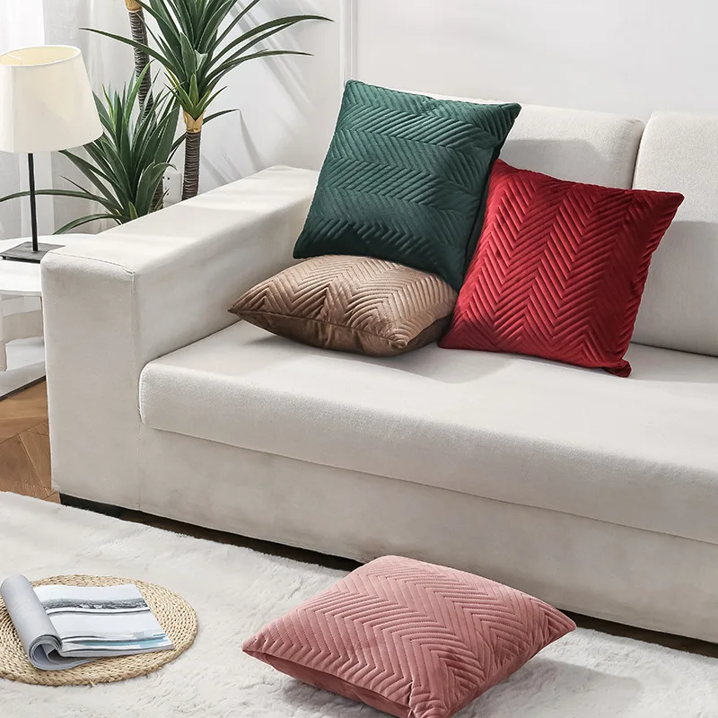 

Simplicity Cushion Cover Pillow Case Cover Home Decor Sofa Bed Decoration 45x45cm Fashion Dutch fleece Double sided