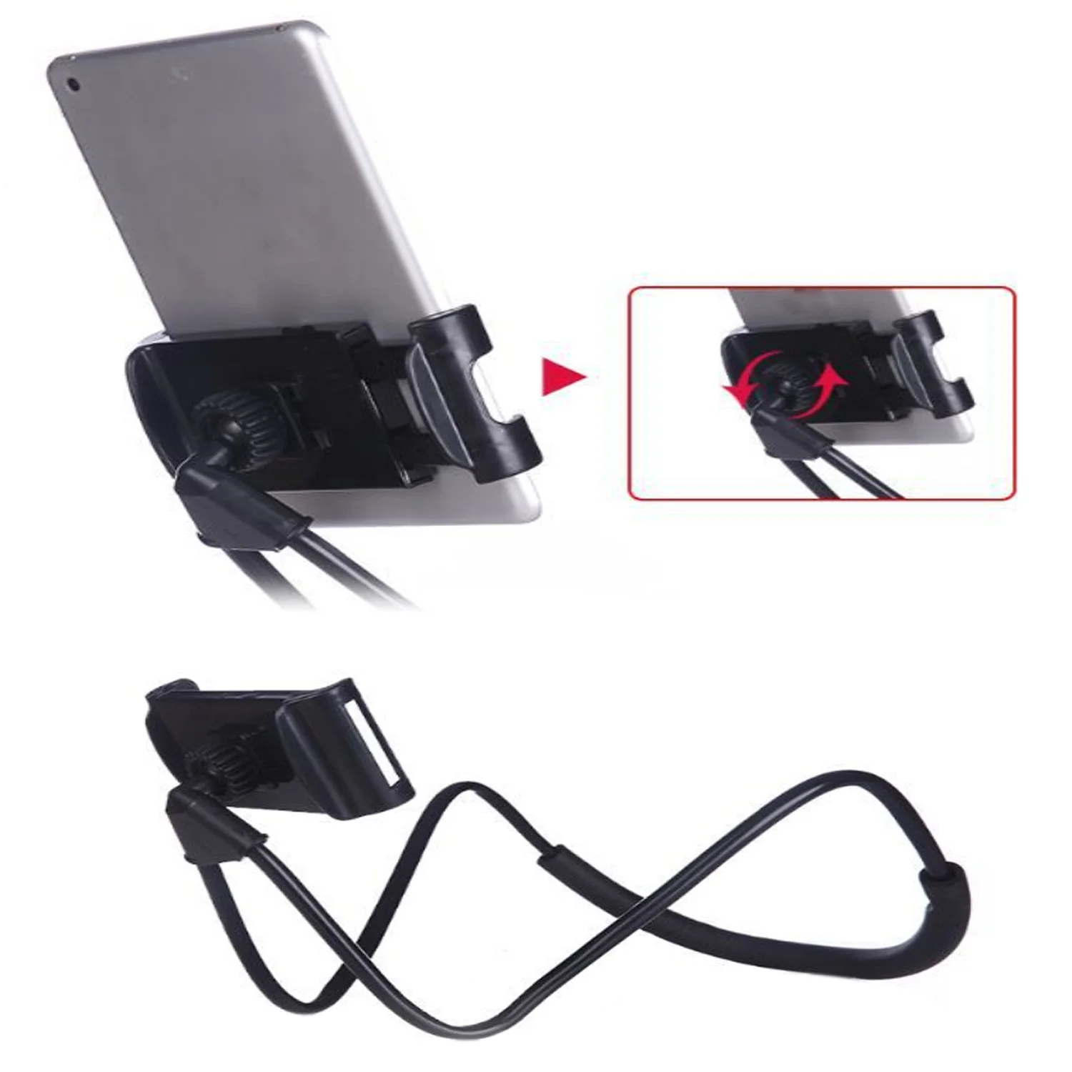 Besegad Universal Lazy Hang Neck Cell Phone Tablet Holder Stand Desk Flexible Bracket Mount with Adjustable Rotating Gooseneck | Мобильные