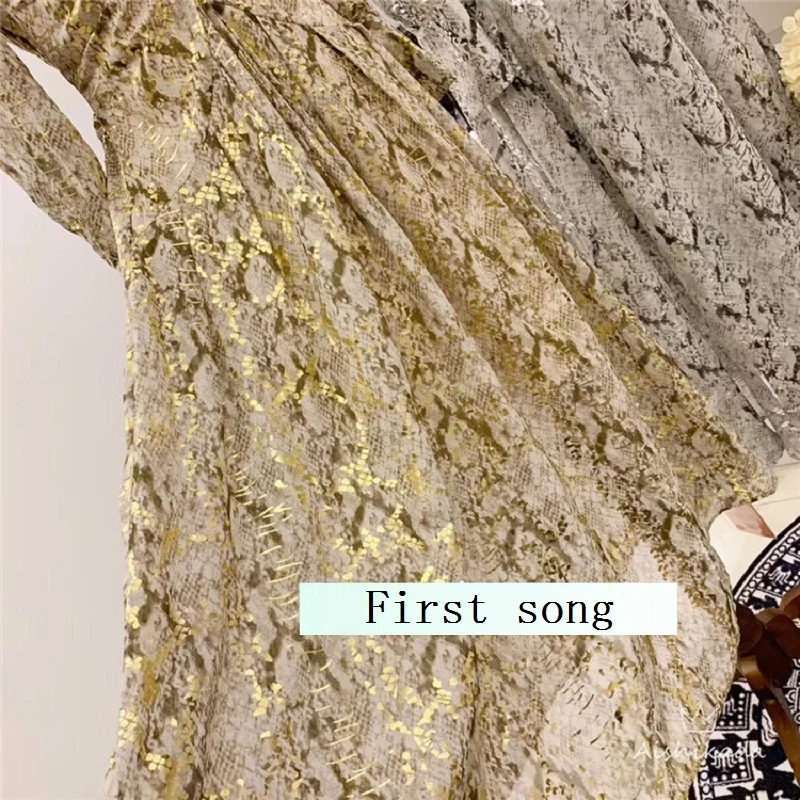 

Women Tight Pleated Leopard print Elasticated waist Sequins Sexy dress New summer Long sleeve Elegant retro Party Women's dress