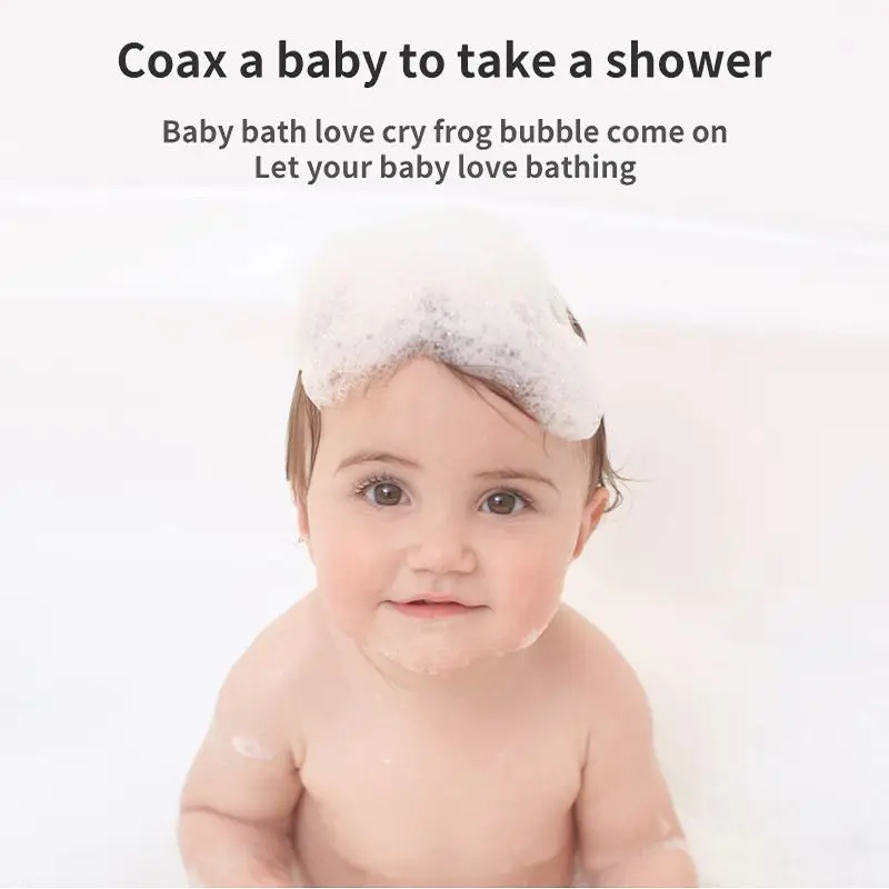 Baby Bath Toys Blowing Bubble Machine Crabs Frog Music Kids Toy Bathtub Soap Maker Bathroom Water for Child | Игрушки и хобби