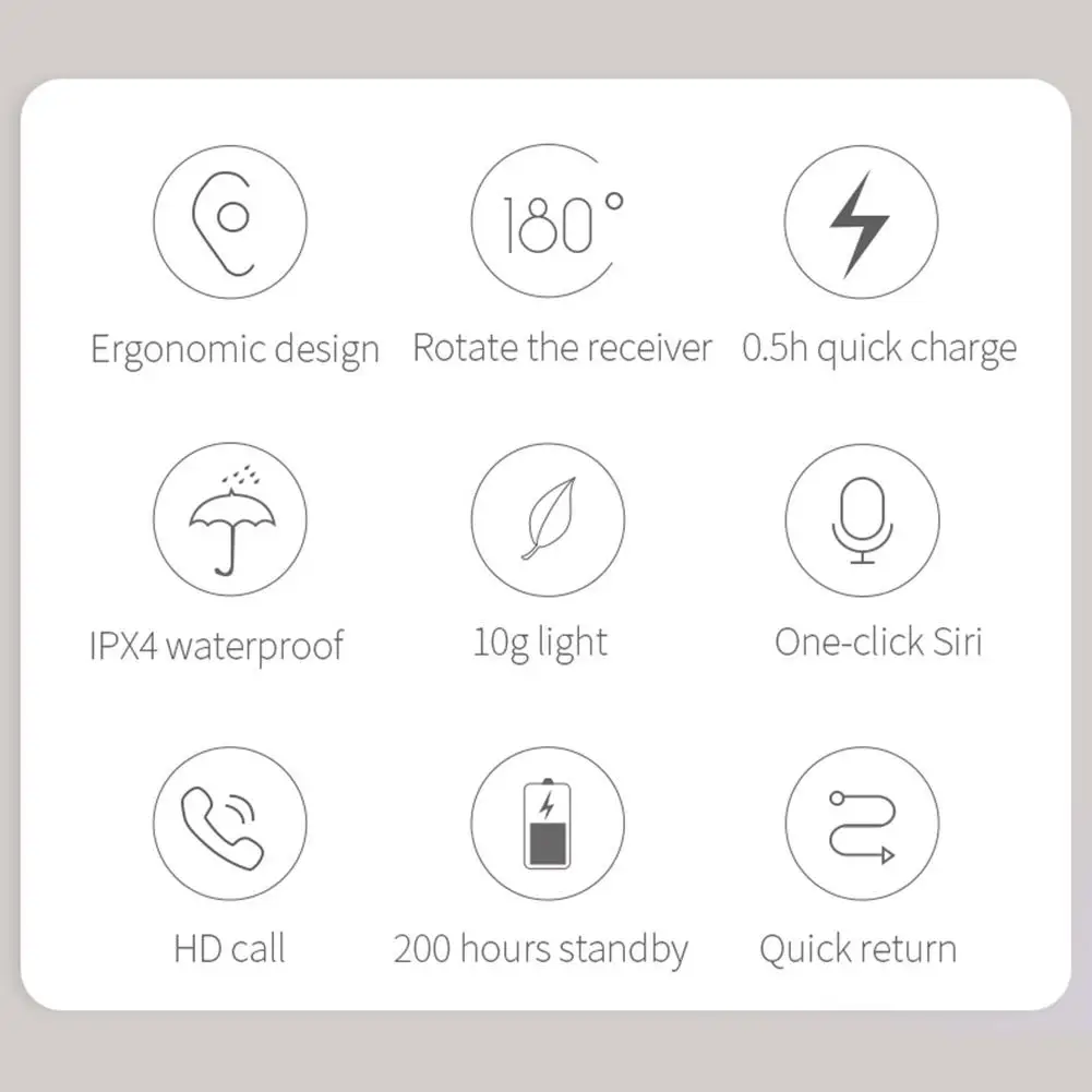 

YL-6S 1Pc Ear Hook Wireless Bluetooth Earphone Volume Control Sports Headphone