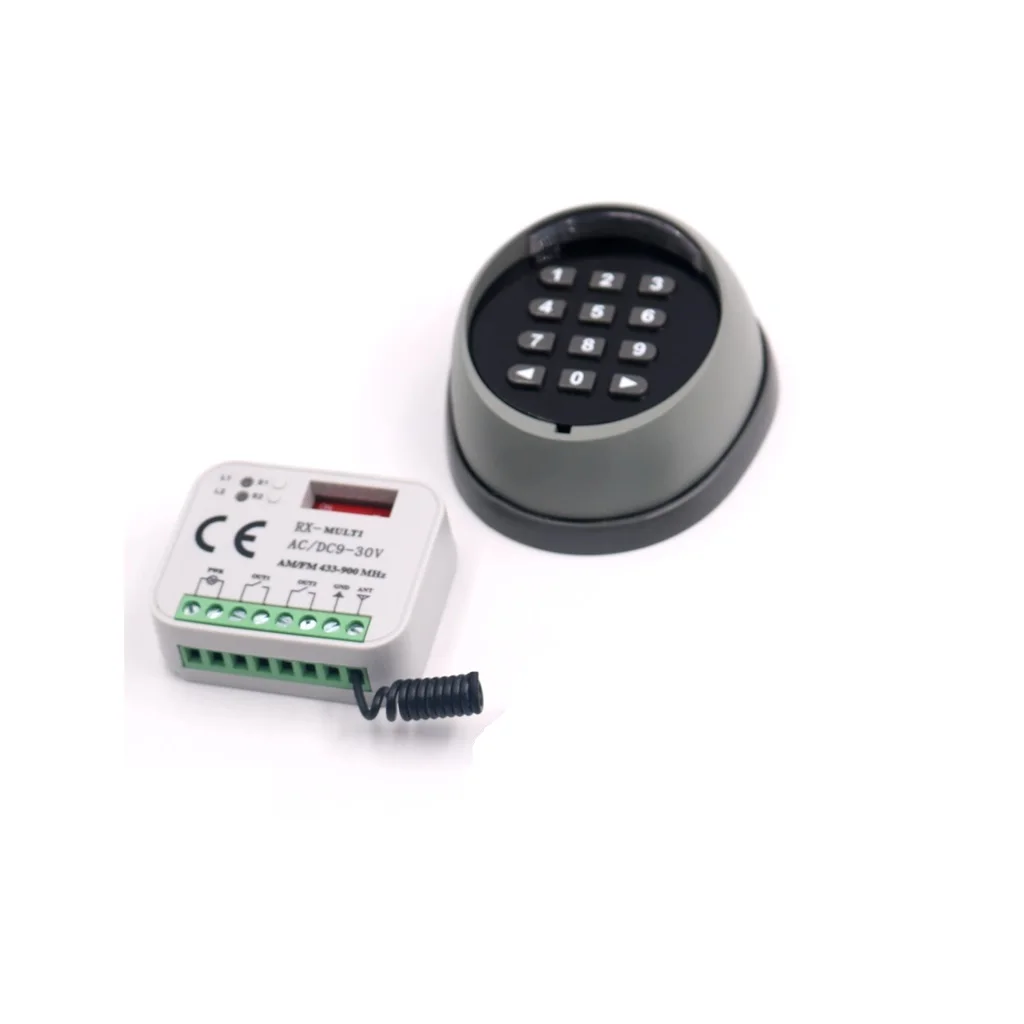 Black 2CH Keypad 433,92 МГц беспроводной дистанционный кнопочный переключатель с паролем комплект для контроля доступа ворот HCS101 Стандартный Код Открывания Ворот - Цвет: Black 2CH Keypad