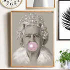Картина на холсте Bubblegum Queen, Настенная картина, плакаты и принты в скандинавском стиле, декор для стен, картины для современного украшения дома